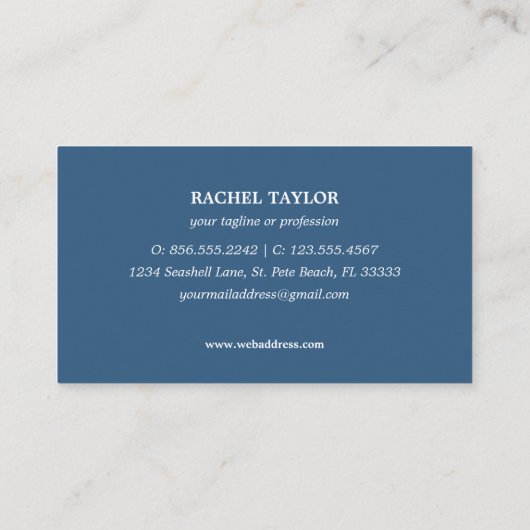 Elegante Tropical Starfish Blue Beach Coastal Visitenkarte (Rückseite)