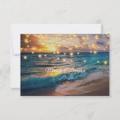 Elegante Tropical Summer Beach Wedding RSVP Card Einladung (Rückseite)