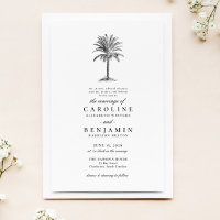 Elegante Tropical Vintag Palm Tree Wedding