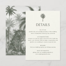 Elegante Tropical Vintag Palm Wedding Details