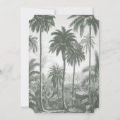 Elegante Tropical Vintag Palm Wedding Save The Date (Rückseite)
