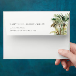 Elegante Tropical Watercolor Palmen Hochzeiten