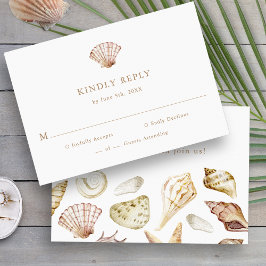 Elegante Tropical Wedding RSVP Karte
