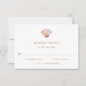 Elegante Tropical Wedding RSVP Karte (Vorderseite)