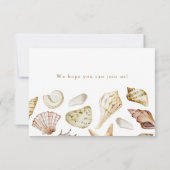 Elegante Tropical Wedding RSVP Karte (Rückseite)