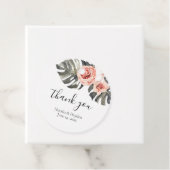 Elegante Tropics Floral Gastgeschenk Hochzeit Tag Geschenkanhänger (Beispiel)