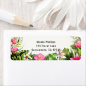 Elegante Tropics Green Blätter Floral Wasserfarbe (Insitu)