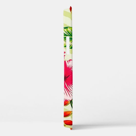 Elegante tropische Blätter und Hibiskus-Blume | Case-Mate iPhone Hülle (Rückseite / Rechts)