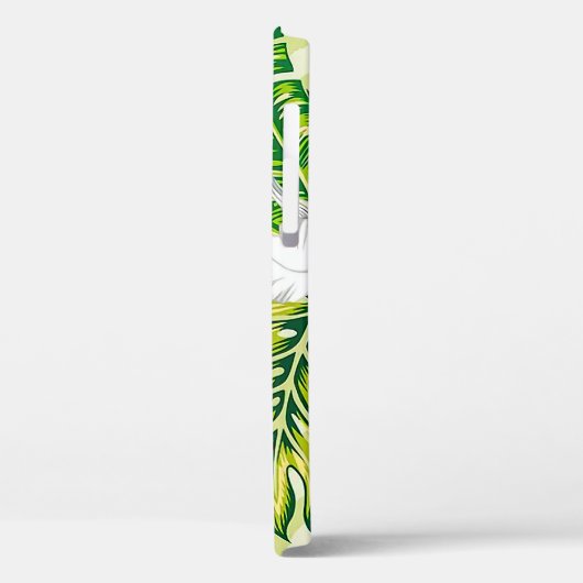 Elegante tropische Blätter und Hibiskus-Blume | Case-Mate iPhone Hülle (Rückseite / Links)