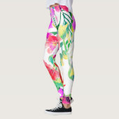Elegante tropische Blume Leggings (Links)