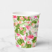 Elegante tropische Blume Pappbecher (Rechts)