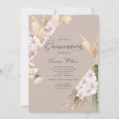 elegante tropische Blumen Quinceanera Einladung (Vorderseite)