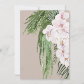 elegante tropische Blumen Quinceanera Einladung (Rückseite)