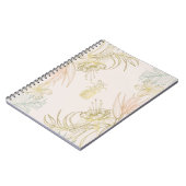 Elegante tropische botanische Blumenblätter Gold Notizblock (Linke Seite)
