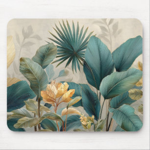 Elegante tropische Botanische Wand Mousepad