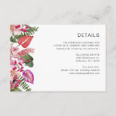 Elegante tropische Details Begleitkarte (Vorderseite)