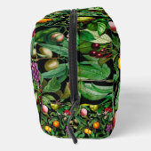 Elegante tropische Früchte schwarzes Muster, Monog Waschbeutel (Rechts)