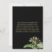 Elegante tropische Geschlechtsneutralsprinkle Einladung (Rückseite)