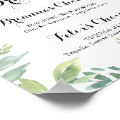 Elegante Tropische Grüne Signatur Getränke signier Poster (Ecke)