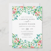 Elegante Tropische Hochzeit Einladung (Vorderseite)