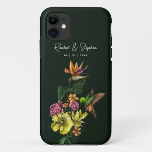 Elegante tropische Hochzeit mit Kolibri, Blumen, S Case-Mate iPhone Hülle