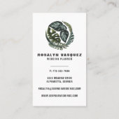 Elegante tropische Jungle Grüne Moderne Visitenkarte (Rückseite)