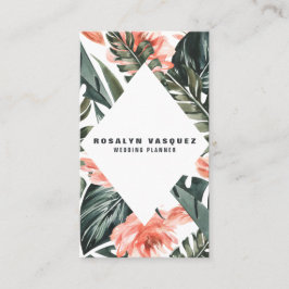 Elegante tropische Jungle Grüne Moderne Visitenkarte