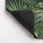 Elegante tropische Monstera-Blätter Mousepad (Ecke)