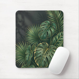 Elegante tropische Monstera-Blätter Mousepad