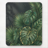 Elegante tropische Monstera-Blätter Mousepad (Vorne)