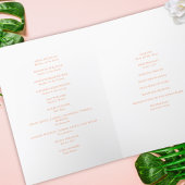 Elegante tropische Palmenbaumhochzeit Programm