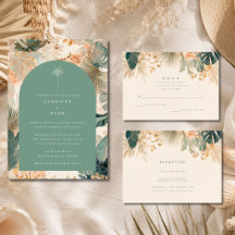 Elegante tropische Palmwedding