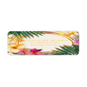 Elegante tropische Rücksendeadresse (Vorne)