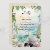 Elegante tropische Trauzeugin Einladung (Vorne/Hinten)