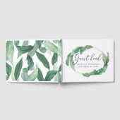 Elegante tropische Vegetation Hochzeit Gästebuch (Voll)