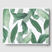 Elegante tropische Vegetation Hochzeit Gästebuch (Rückseite)