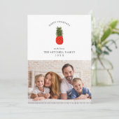 Elegante tropische Weihnachtsananas | Foto Feiertagskarte (Stehend Vorderseite)