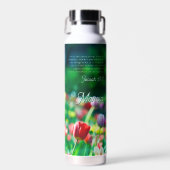 Elegante Tulip Blumengarten Personalisiert Trinkflasche (Vorne)