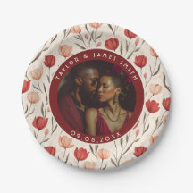 Elegante Tulip Teller für Hochzeit Gast Gefallen