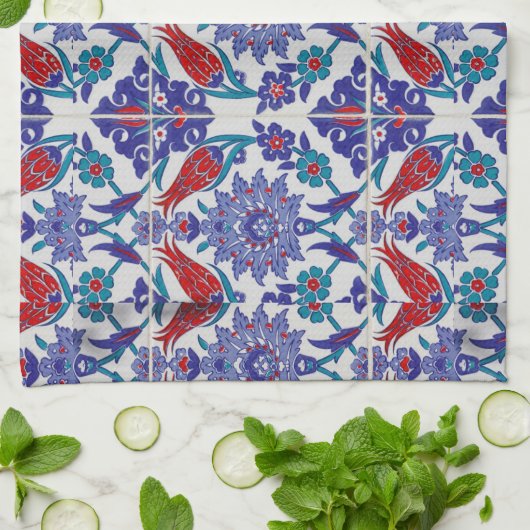 Elegante Tulip und Rose Floralische Blume Fotograf Geschirrtuch (Gefaltet)