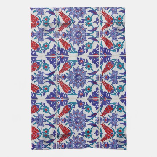 Elegante Tulip und Rose Floralische Blume Fotograf Geschirrtuch (Vertikal)