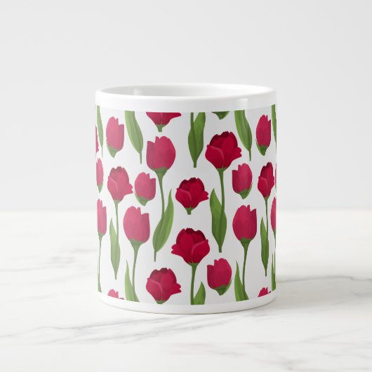 Elegante Tulip und Rose Floralische Blume Fotograf Jumbo-Tasse (Vorderseite)