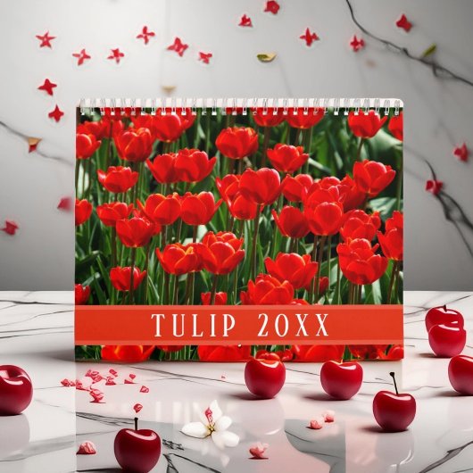 Elegante Tulip und Rose Floralische Blume Fotograf Kalender