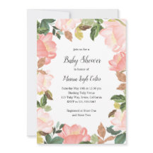 Elegante Tulips Blues Pink Girl Babydusche