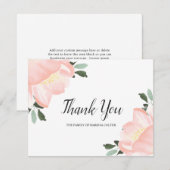 Elegante Tulips Blush Pink Beileid Beerdigung Dankeskarte (Vorne/Hinten)