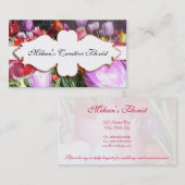Elegante Tulpe-Blumenphotographie Bisness Karte (Vorne/Hinten)
