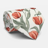 Elegante Tulpe zum Vatertag Krawatte (Gerollt)