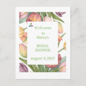 Elegante Tulpen in Aquarell Postkarte (Vorderseite)