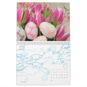 Elegante Tulpen- und Rosen-Blumenfotografie Kalender