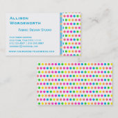 Elegante Tupfen-Designer-Spaß-Tupfen Visitenkarte (Vorne/Hinten)